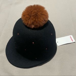 CATIMINI Black Felt Cap  49cm